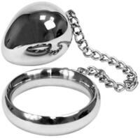 Erotic Fashion Donut Ring mit anal Ei, Silber Metall, 1er-Pack (1 x 1 St&uuml;ck)