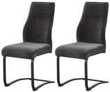 xonox.home &ndash; Schwingstuhl Tina 43x98x59 cm Anthrazit 2er Set &ndash; Robuster