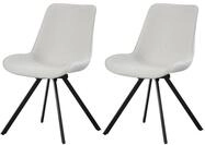xonox.home &ndash; Drehstuhl Emilia 52x85x61 cm Creme 2er Set &ndash; Bequemer...