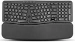 Perixx PERIBOARD-636DE Wireless Ergonomic Compact Keyboard, Leise Tasten, 2.4G