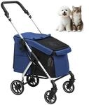 PawHut Hundewagen leicht Hundebuggy aus Aluminium klappbar f&uuml;r Hunde & Katzen