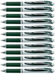 Pentel EnerGel XM BL77 Gelschreiber mit Druckmechanik, waldgr&uuml;n (12 St&uuml;ck)