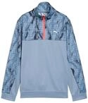 PUMA Jungen Tad AOP Poly Half-Zip B Sweatshirt, Cool Blue, 176 EU