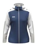 JAKO Damen Kapuzenjacke Dynamic, nachtblau/wei&szlig;/hellgrau, S