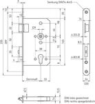 Fluchtt&uuml;rschloss 6128 2-flg. Funk. B/EN 1125, links, Edelstahl