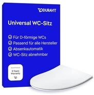 Duravit WC-Sitz Univavo, WC-Sitz D-shaped, Klobrille mit doppelter Absenkautomatik,