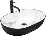 Rea Aufsatzwaschbecken CLEO BLACK AIAX MATT Waschtisch Handwaschbecken...