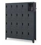 Jan Nowak Umkleideschrank 5B4A F&auml;cherschrank Schlie&szlig;fachschrank mit 20 F&auml;chern