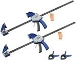 VEVOR Stangenklemmen f&uuml;r Holzbearbeitung 2 Stk. 60,96 cm &Ouml;ffnung, Quick-Grip