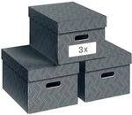 Leitz VON 3er Set Aufbewahrungsbox mit Deckel, 15 L, Mittel, 100%...