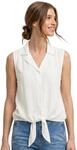 Street One Damen Blusentop mit Bowling-Kragen und Knoten