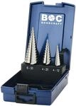 Bohrcraft Stufenbohrer Set HSS-G in ABS-Box STB3-K/&Oslash; 4,0-30,0 mm / 3-teilig /