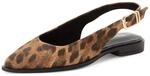 Tamaris Damen Sling Pump flach Leder, braun, 36 EU