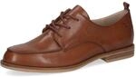 CAPRICE Damen Oxford aus Leder, Braun (Cognac Nappa), 36