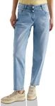 Cecil High Waist Barrel Leg Jeans im Loose Fit Light Blue Used wash 25