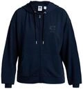 Roxy Damen-Fleecepullover Surfen von Daylight, Durchgehender Rei&szlig;verschluss, Schwarz