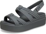 Crocs Damen Brooklyn Knot Low Wedge Keilsandale, Carbon, 34 EU