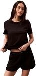 Calvin Klein Damen T-Shirt Kurzarm Classic Baumwolle, Schwarz (Black), XS