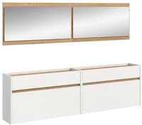 xonox.home &ndash; 4 teilige Garderobenkombination Drive 220x192x32 cm in Wei&szlig; und