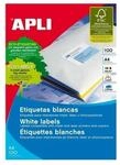 Apli 002698 - Pack 100 wei&beta;e Etiketten f&uuml;r Drucker 210X297