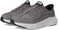 Skechers Herren Contour Foam Cozy Fit Sneaker, Grey/Black, 41.5 EU Weit