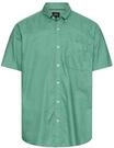camel active Herren Kurzarmhemd aus Leinenmix Lagunengr&uuml;n, Menswear-XXL