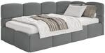 Selsey Jugendbett 120x200cm Dunkelgrau Chenille Stoff mit Stauraum und...