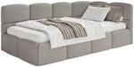 Selsey Jugendbett 120x200cm Hellbraun Chenille Stoff mit Stauraum und...