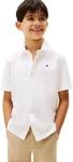 Tommy Hilfiger Boy's Stretch Oxford Shirt Ss KB0KB09554 Shirts, Wei&szlig; (Wei&szlig;), 3