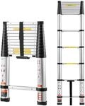 VEVOR Teleskopleiter 3740 mm, Aluminium-Klappleiter mit Einhand-Einzug,