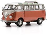 Schuco 1:18 VW T1 Camper Orange/Wei&szlig; Dach DC - Hochwertiges Diecast Modellauto im