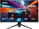 ODYS Q27-X 27 Zoll WQHD Curved VA Gaming & Home Office Monitor | 180Hz, 1ms MPRT,