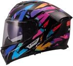 LS2, Integraler Motorradhelm STORM III KAOS Black Purple Blue, XXS