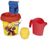 Smoby &ndash; Iron Man Eimer-Set &ndash; Enth&auml;lt Gie&szlig;kanne, Schaufel, Sandform, Sieb...