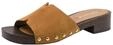 Tamaris Damen Pantolette flach, braun, 37 EU