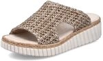 Rieker Damen Plateau-Sandalen 69280-60 Weite Breit Pull-on Synthetik Marble /...