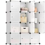 SONGMICS Regalsystem, Schuhregal, Set aus 12 W&uuml;rfeln, Kleiderschrank aus...