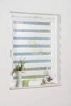 K-home Klemmfix Doppelrollo Denia ohne Bohren Gr&uuml;n 50 x 150 cm (B x L) Design:Blume