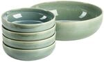 M&Auml;SER Serie Elina Uno, Modernes 5-teiliges Bowl Set aus Keramik mit unregelm&auml;&szlig;iger