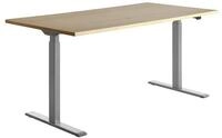 Topstar h&ouml;henverstellbarer Schreibtisch E-Table Holz 160x80 grau/ahorn