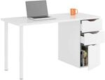 Habitdesign, Schreibtisch &ndash; Computertisch mit 2 Schubladen und 1 T&uuml;r, rechts...