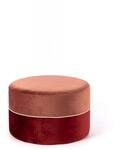 Twist Design Olivia Big Pouf aus Samt, Altrosa / Bordeaux