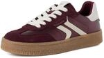 Tamaris Damen Sneaker Low flach, rot (Bordeaux MET.),38