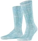Burlington Herren Socken Poolside M So Baumwolle gemustert 1 Paar, Blau Key Largo