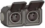 LEGRAND - Wasserdichte Doppelsteckdose IP55 mit Erde Plexo &ndash; Steckdose 2P + T 16 A