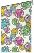 A.S. Cr&eacute;ation VERSACE WALLPAPER Bunt Wei&szlig; Rosa Blau Luxus Tapete Designer