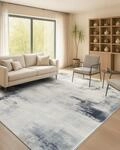 SONGMICS Wohnzimmer Teppich, 160 x 230 cm, moderner Abstrakter Stil, Rutschfester
