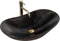 Rea Aufsatzwaschbecken Royal 60 Black Marble Mat Waschtisch Handwaschbecken