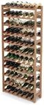 Relaxdays Weinregal, 77 Flaschen, Walnussholz, 166 x 72,5 x 25 cm, Weinhalter...