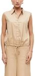 s.Oliver &Auml;rmellose Popeline-Bluse mit regulierbarem Saum